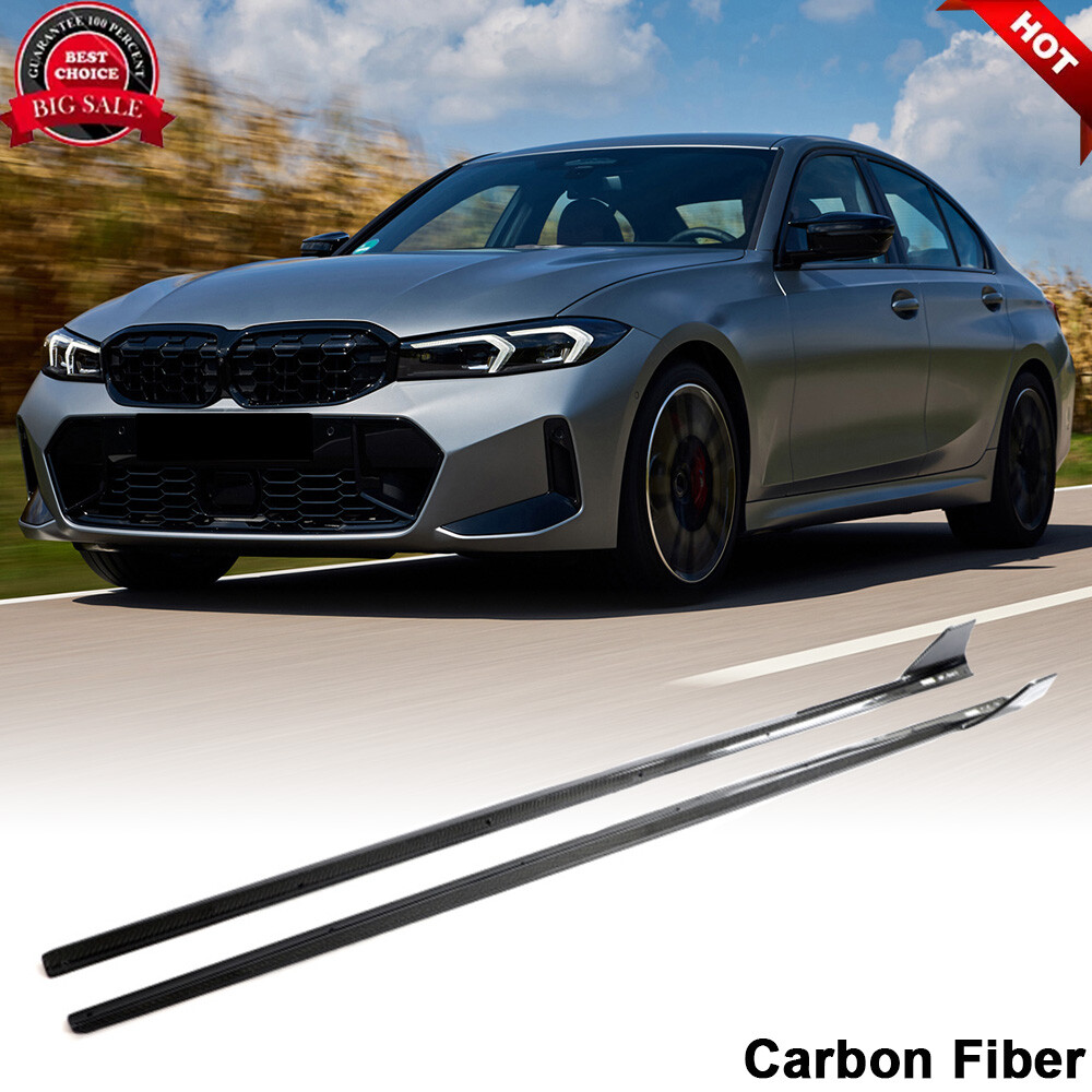 REAL CARBON Side Skirt Extension Lip Spoiler For BMW G20 G28 320i 330i 2020-2024