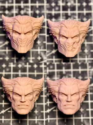 Unpainted 1/12 Ultimate Wolverine Logan Custom Head Sculpt Fit 6'' Action Figure