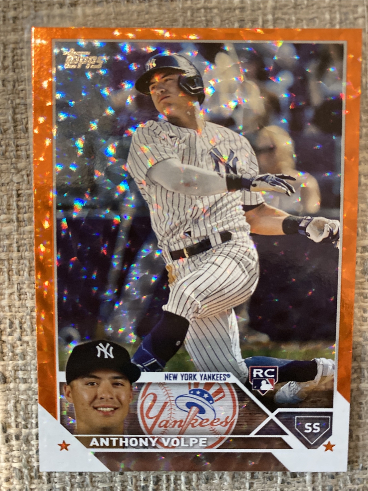 2023 Topps Series 2 Anthony Volpe Orange Foil /299 RC New York Yankees #460 NICE