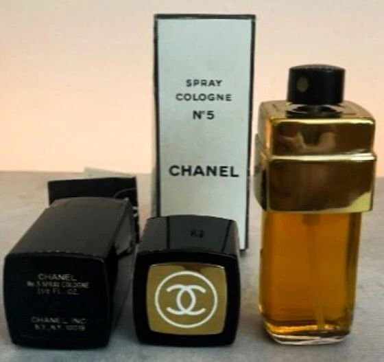 Chanel No 5 Cologne Spray 1.5 oz Black Case Refillable