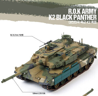 Academy 1/35 R.O.K. ARMY K2 BLACK PANTHER Main Tank Plastic model