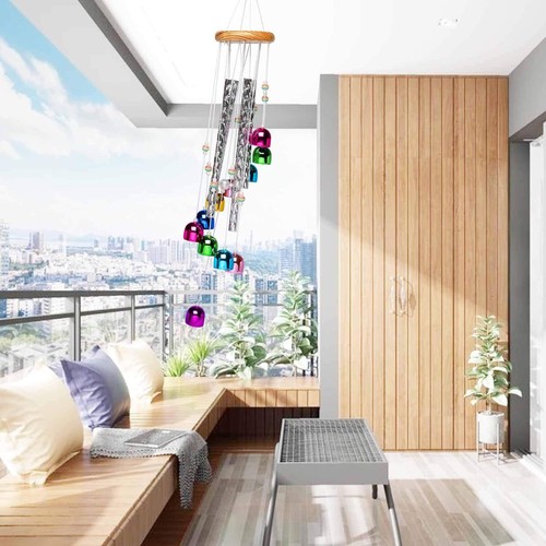 Colorful Wind Chimes For Outside With 4 Aluminum Tubes Comes With 11 Bells For H - Picture 3 of 3