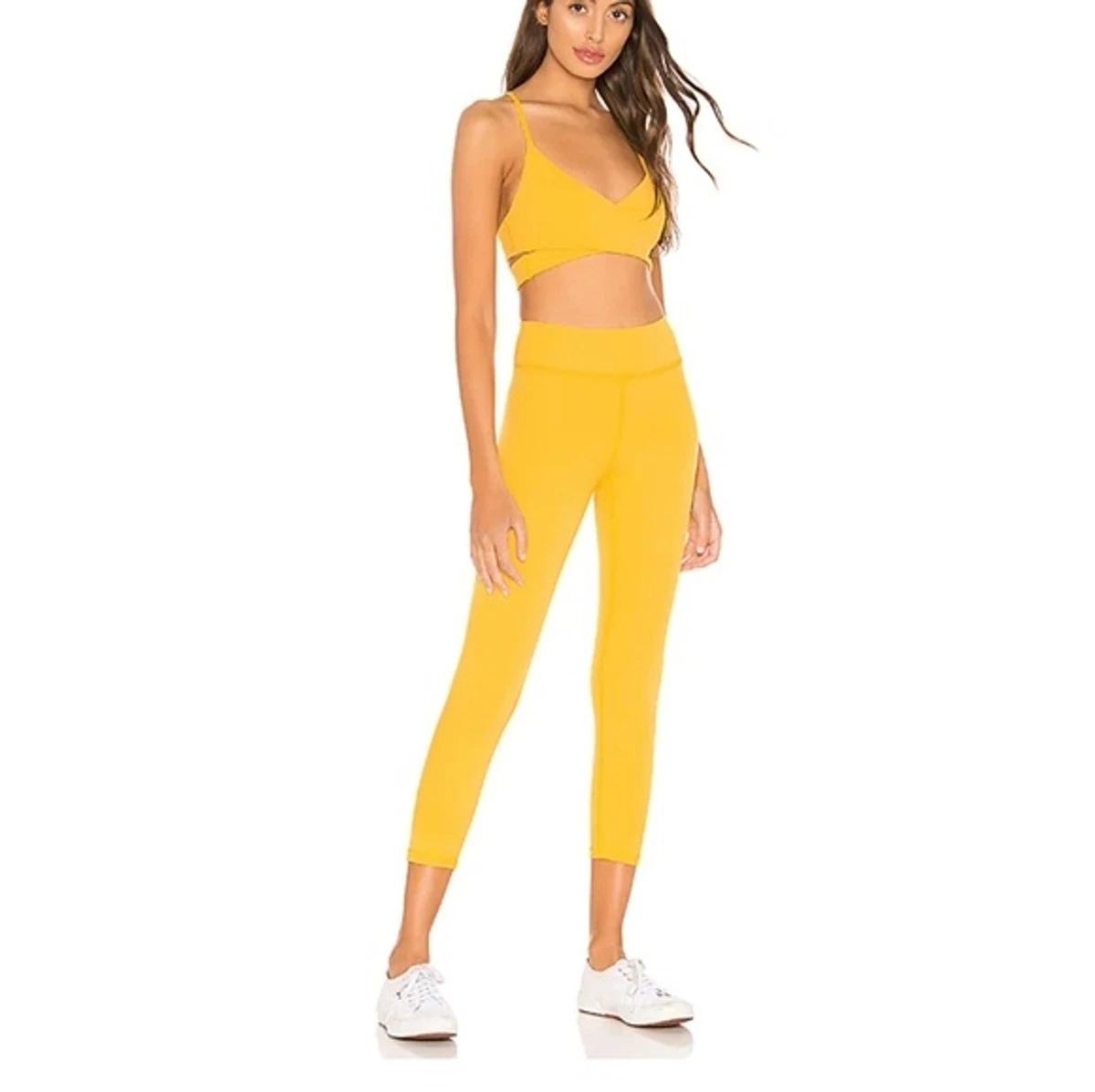 Yellow athletic shop leggings