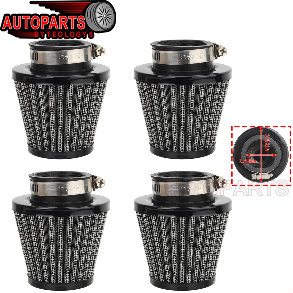 Para Kawasaki KZ650D SR 650 1978-1979 4 Juegos Filtro Aire 39mm Para SP70-4494-CH Foto 3 de 4