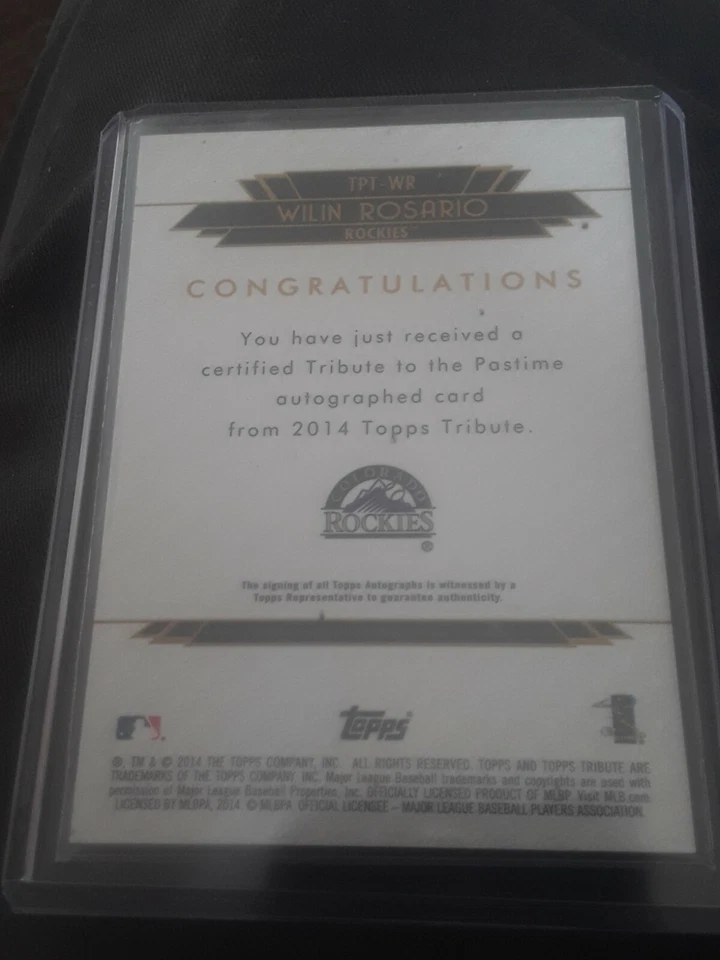 Wilin Rosario SP Auto 21 Of 30 2014 Topps Tribute Mexican League - Image 2 of 2