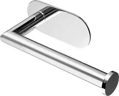 Stainles Steel Toilet Roll Paper Holder Strong Self Adhesive Stick Wall Mount-