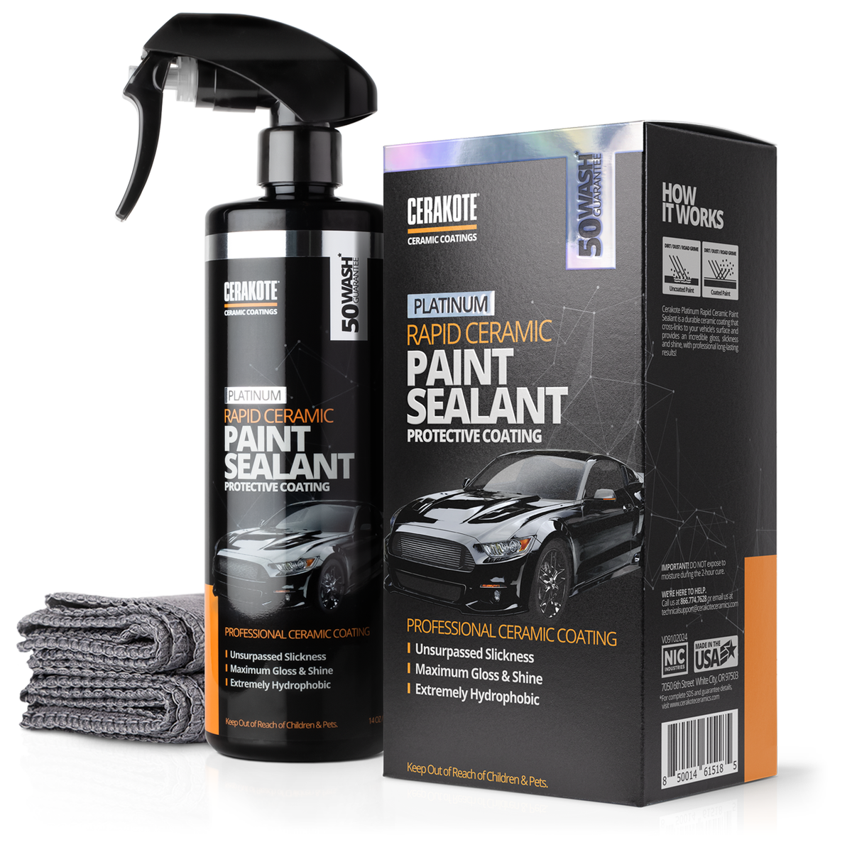 CERAKOTE® Platinum Rapid Ceramic Paint Sealant Kit (14oz) - Main Image