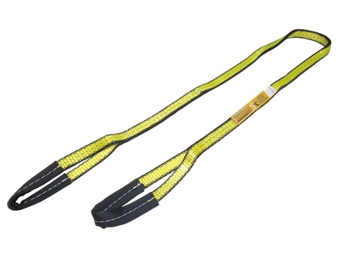 1" x 4' Lifting Web Sling Poly Eye & Eye 2-ply Tow Choker Pull Strap Tagged - Picture 3 of 5