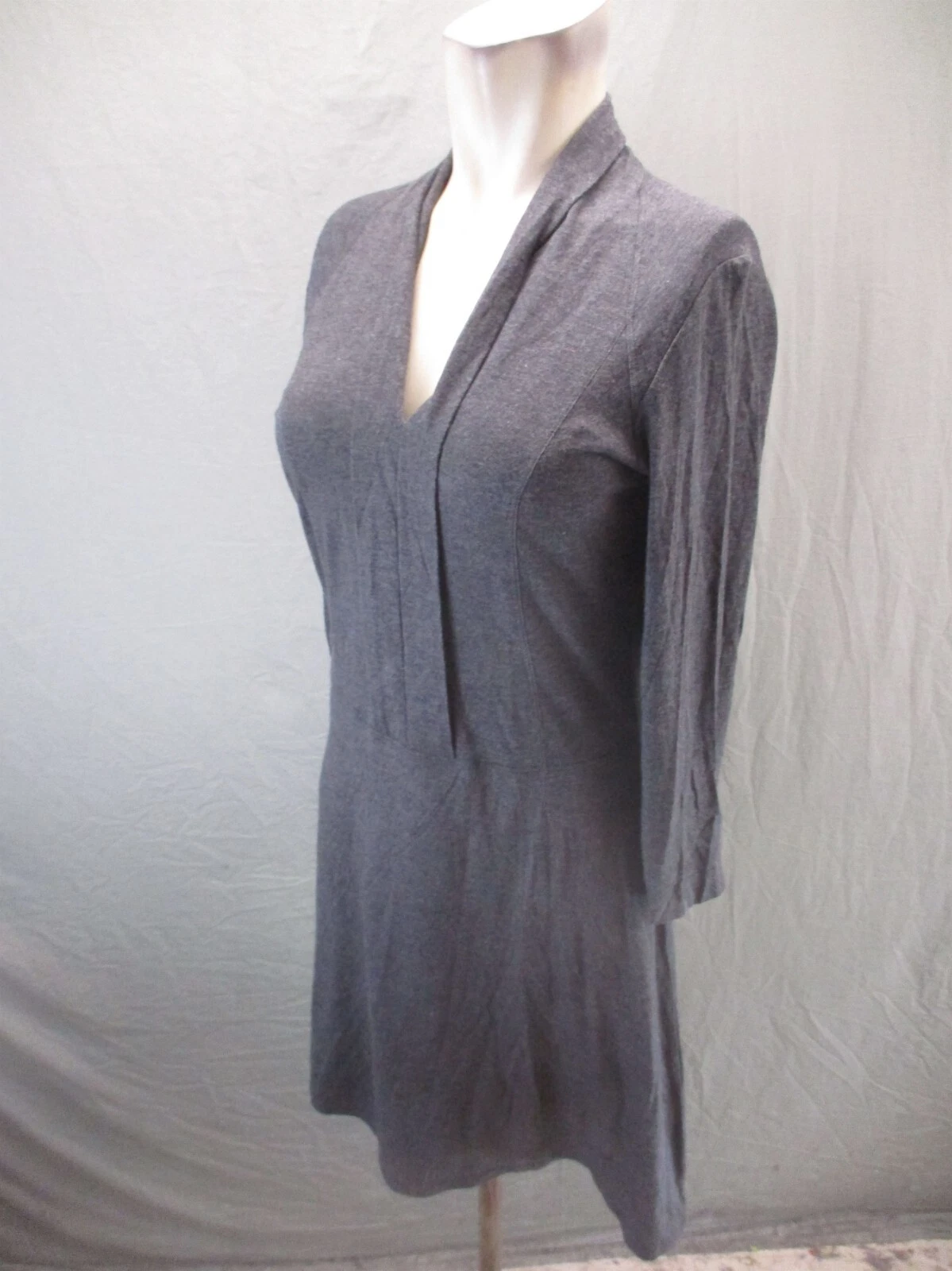 lole plunging long sleeve stretch pleated slim midi 