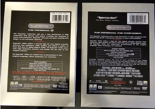 Two SuperBit DVDs. The Fifth Element & Starship Troopers with Slip Cases. - Picture 4 of 4