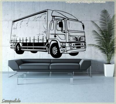Wandtattoo LKW Lastwagen Trailer Führerhaus I 500