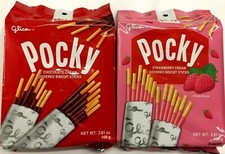 Pack de 2 - Palitos de galleta cubiertos de chocolate y fresa Pocky Pocky