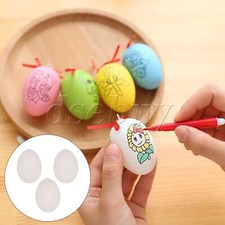 30 Pieces 1.42x1.02 Inch Smooth Solid Plastic Eggs White for Home Decoration