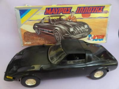 GREECE GREEK KIBI VASILIADIS BLACK KNIGHT RIDER KITT FRICTION CAR  BOXED 1980's