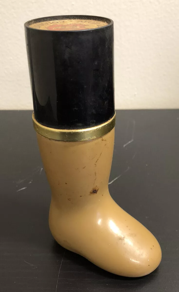 Vintage Avon Brown Boot 3 Fl Oz Leather Cologne Spray Glass Bottle Empty