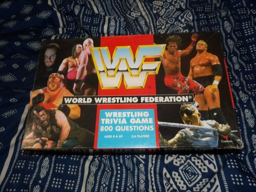 Vintage WWF Trivia Game 1998 Cardinal No. 32600 Complete Rock Rookie Card - Picture 1 of 11