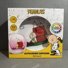 New Peanuts Ultrasonic Aroma Therapy Diffuser Color Changing Relax Snoopy Decor