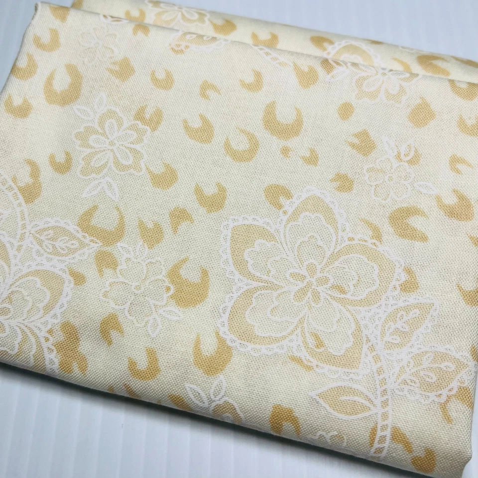 Lotus and Leopard Print Floral Fabric by Hi-Fashion Fabrics 1/2 YARD 100% Cotton - Image 4 of 4