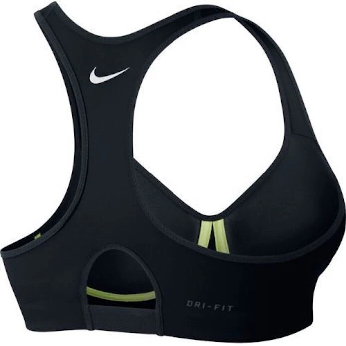 Nike Pro Rival Dri-fit High-impact Sports Bra In White/black