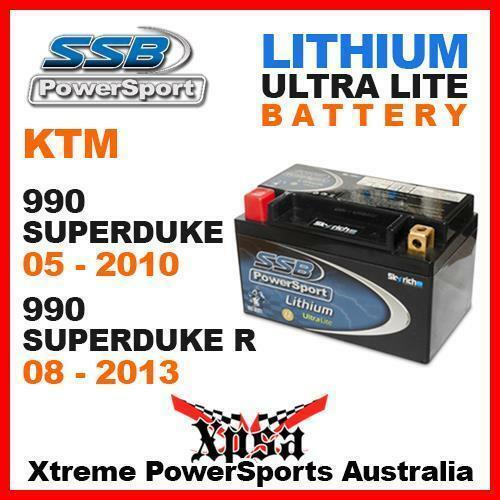 SSB SUPER BIKE ULTRALITE LITHIUM BATTERY KTM 990 SUPERDUKE 05-2010 DUKE R  08-13