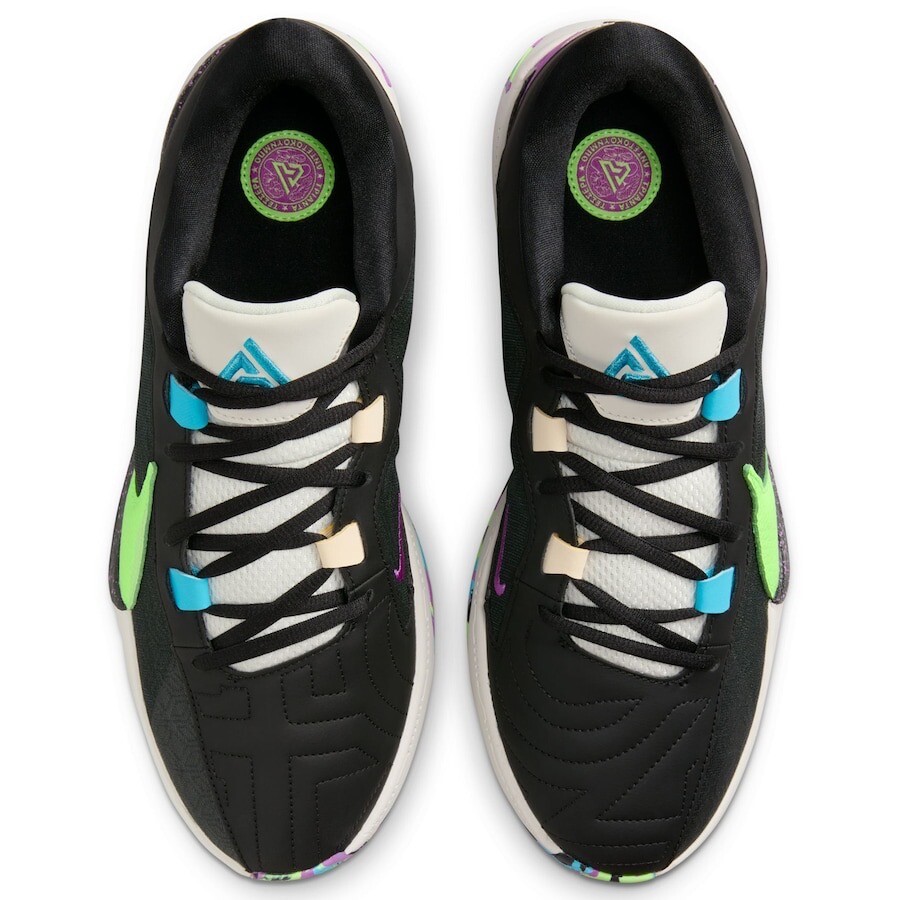 Men Nike Giannis Zoom Freak 5 Basketball Shoes Black Green Men Nike Giannis Zoom Freak 5 Basketball Shoes Black Green