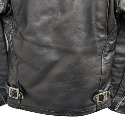 Schott 642 Lined Leather Jacket Black 32 1121 Size:32 Authentic