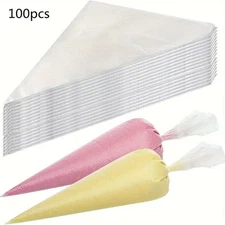 100PCS Disposable Pastry Piping Bags Extra Strong Leak Proof Cake Icing