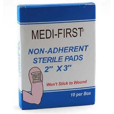 Medique 64212 Non-Adherent Sterile Pads 2" x 3" Pad 10/Box