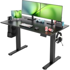 Electric Standing Desk Adjustable Height,48 x 24 Sit Stand Desk w/T-Shaped Frame