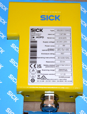 SICK ID: 1047984 Sicherheitslichtschranke WSU26/3-103A00 NEU geöffnete OVP