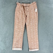 Anthropologie The Wanderer Pant Womens Size 28 Brown Animal Pant Cuffed Straight
