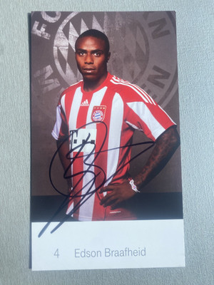 EDSON BRAAFHEID  Bayern München 2010/11 signed original Autogrammkarte 9x15,5