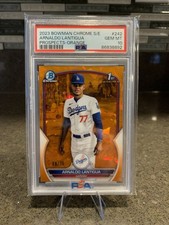 Arnaldo Lantigua 2023 Bowman Chrome /75 ORANGE SAPPHIRE REFRACTOR PSA 10 GEM