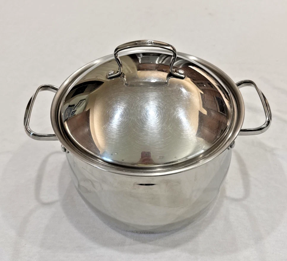 Belgique Gourmet Tools Of The Trade 8 Qt SS Stock Pot & Vented Lid Copper Bottom