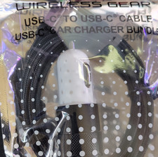 WirelessGear USB-C to USB-C Cable & Car Charg...
