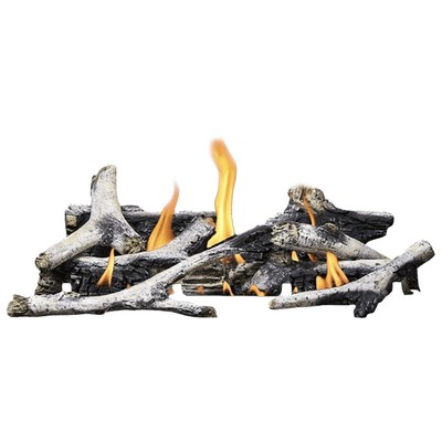 Wolf Steel BLKAX36 Decorative Birch Log Kit for Altitude X 36'' Gas Fireplace New