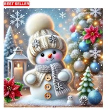 Creative 5D Snowman Diamond Painting - Perfect DIY Christmas Gift Kit for Adults