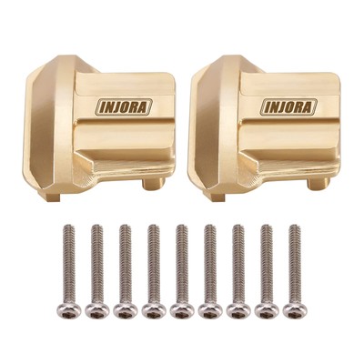 Brass Diff Cover 2PCS Front and Rear Axle Diff Cover for 1/18 RC Crawler Car ...