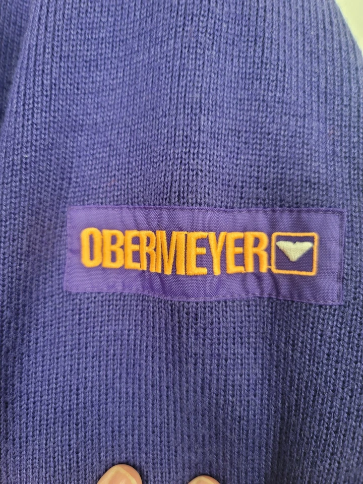 Vintage 80s/90s Obermeyer Ski Sweater 1/4 Zip Apres Ski Wool Blend Men's Size XL - Image 4 of 4