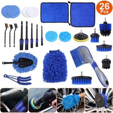 26PCS Car Detailing Kit Drill Brush Set Interior Exterior Car Cleaning Tools