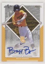 2016 Leaf Perfect Game National Showcase Yellow 15/25 Bryce Bonnin Auto 05iy
