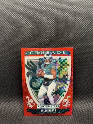 Jalen Hurts Philadelphia Eagles 2025 Panini Rookies & Stars #4 Crusade Red Plaid