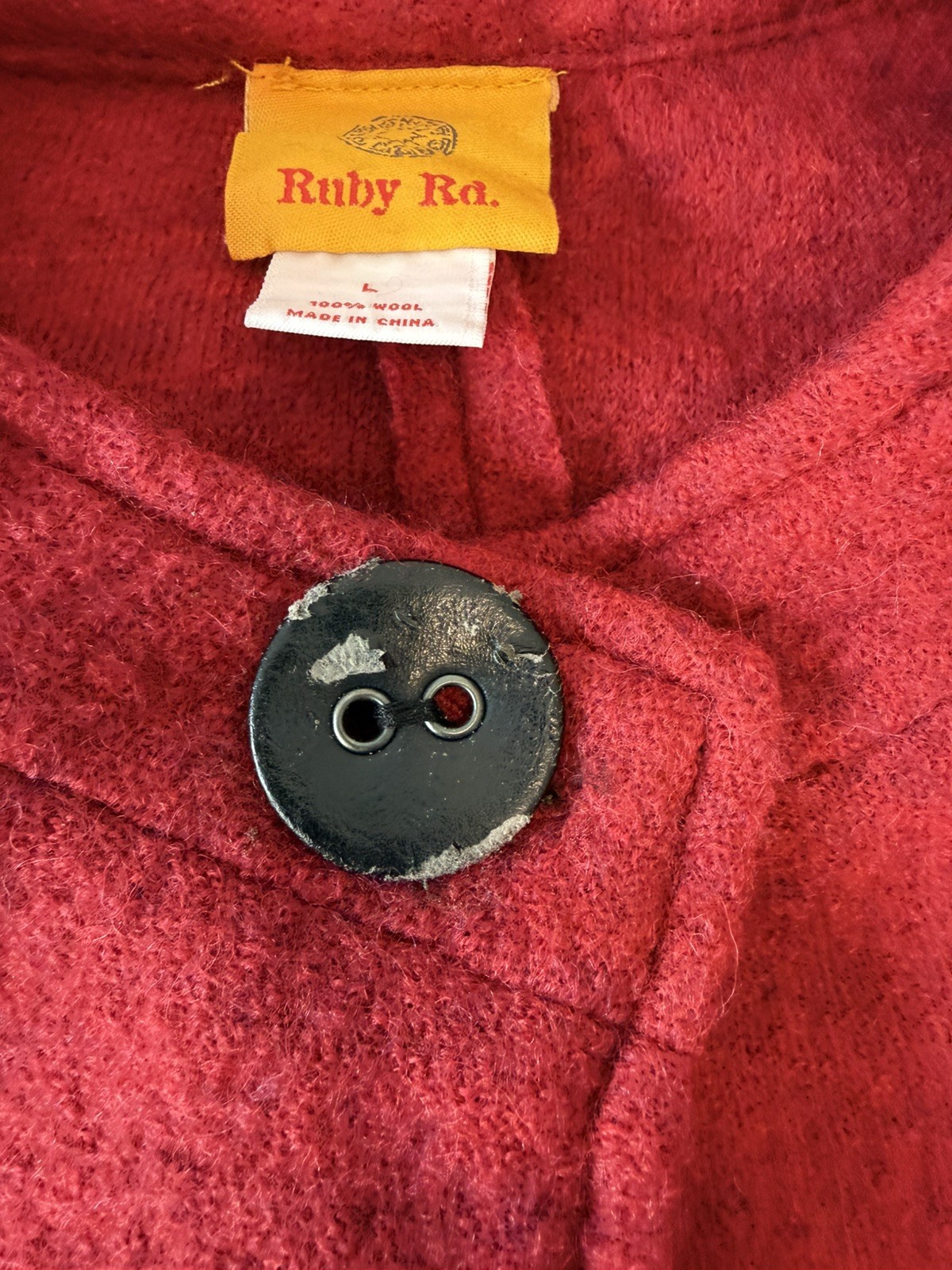 Ruby Rd Women’s 100% Wool Jacket Large Red Button… - image 7