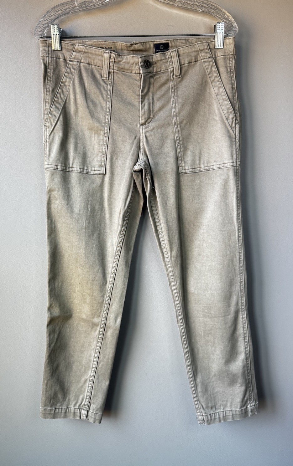 Pantalón Cargo AG Adriano Goldschmied The Turner - Corte Suelto Para Hombre, Talla 47, Cremallera Y Botón, Estilo Utility