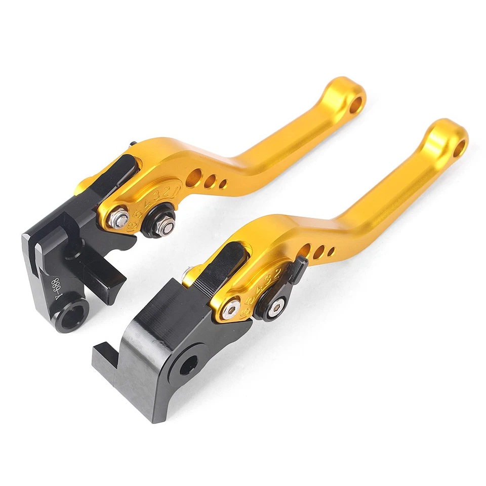 Palancas de freno y embrague Gold Racing para Yamaha YZF R6 R1 R6S Foto 2 de 4