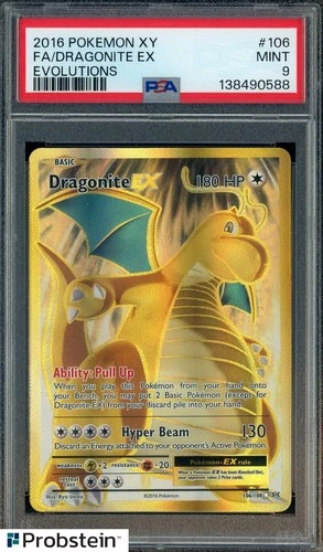 2016 Pokemon XY Evolutions #106 FA Dragonite EX PSA 9 MINT