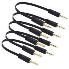6 Inch 3.5Mm Stereo Jack Audio Cable, Straight Male to Straight Male 1/8" TRS