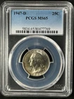 1947-D  25C Washington Quarter Dollar PCGS MS65   80477769