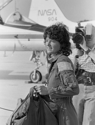 Sally Ride, the first American woman to travel to space. Photo Historical