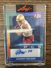 2024 Leaf Pro Set Metal Prospects Johnny Wilson Blue Lenticular Auto #’d /25